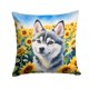 thumbnail image 1 of Cojín Sunflowers Alaskan Klee Kai, 1 of 6