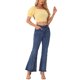 thumbnail image 2 of INSPIRE CHIC Top corto fruncido para mujer con mangas abullonadas estilo campesino a cuadros vichy XS Amarillo, 2 of 6