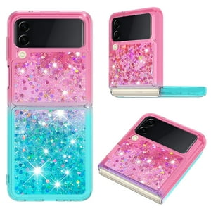 Funda Foxdock Para Samsung Galaxy Z Flip 4 Con Diseño Gradiente Y Brillo Líquido Antigolpes Tpu