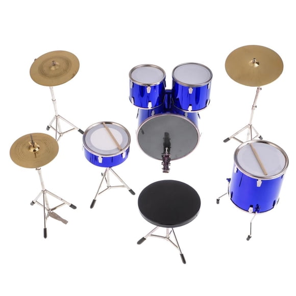 Instrumento Musical Completo De Batería A Escala 1/6 Para Figura De Acción De 12 "azul