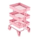 thumbnail image 1 of 1/12 Estante De Almacenamiento De Metal Con Ruedas Accesorio Para Muebles De Casa De Muñecas Rosa, 1 of 5