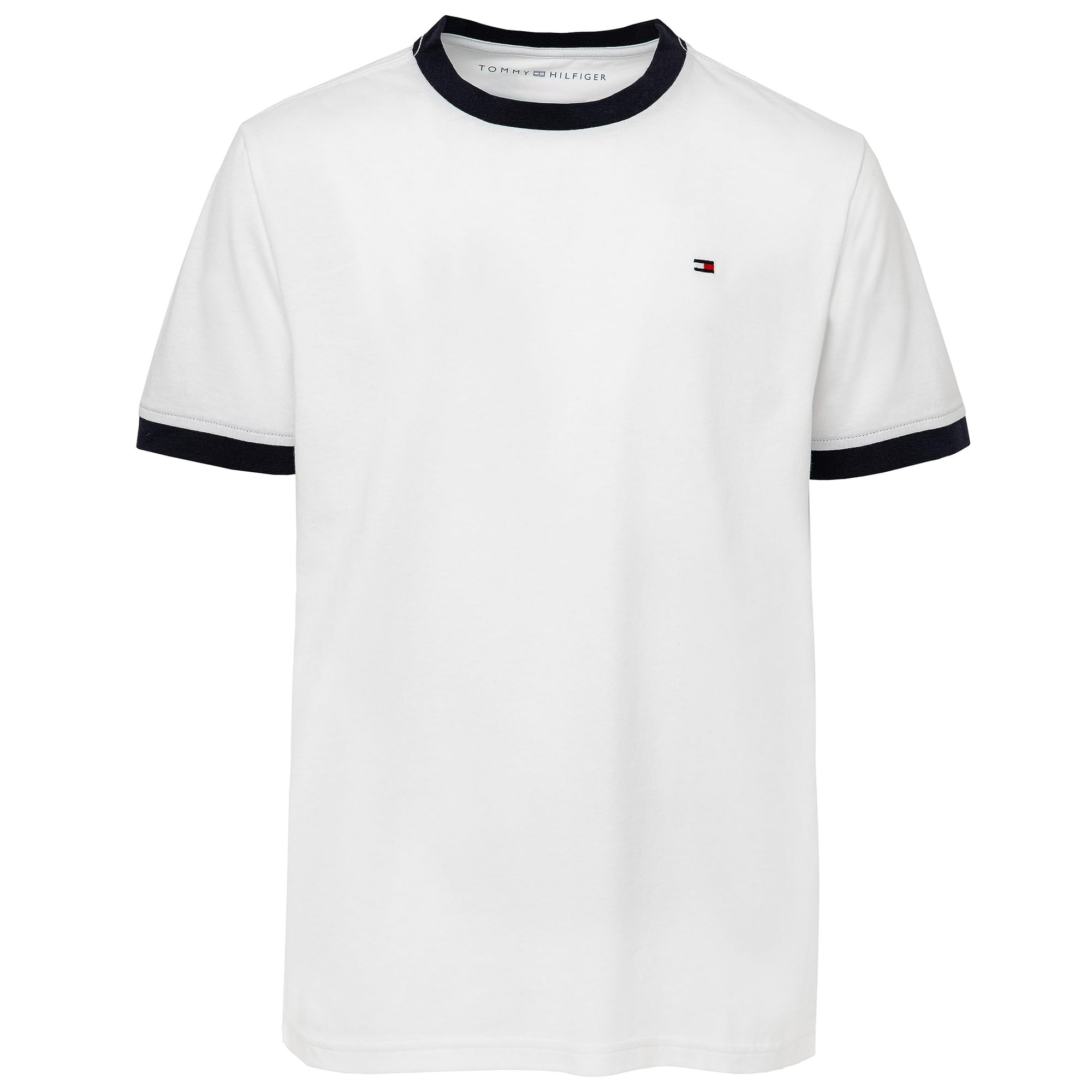 Camiseta Tommy Hilfiger Core Para Niños Grandes Con Cuello Redondo Ken White