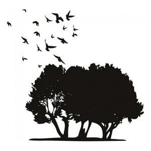 Rienda Libre Graphics - Decomural Oak Ash Trees Birds Ws-15847