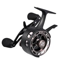 Ioensy - Carrete De Pesca En Hielo Ultraligero Equipo De Pesca En Hielo Para Agua Dulce Verano Negro Mano Izquierda