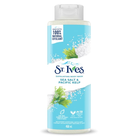 Jabón exfoliante corporal sal de mar, sea salt y pacific kelp, 450 ml