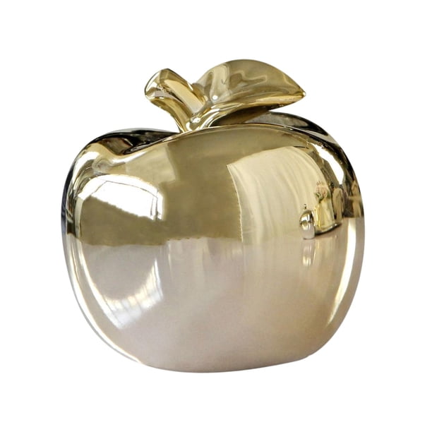Mini adorno de frutas, coleccionables de mesa de cerámica de recuerdo de boda, regalo de estatua para vacaciones, oficina, decoración del hogar, fiest Oro