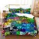 thumbnail image 1 of x1737 Bed SheetsHip Hop Angry Geometry Dash Bedding Set Twin Full Size Bed Set Game Bedroom Duvetcover Sets Anime Bed 3-Piece Bedding Set (1 Duvet Cover + 2 Pillow Shams) nj1737, 1 of 5