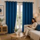 thumbnail image 2 of Cortinas Set B.O. Microfibra 2 pzas. 1.40 x 2.25 cm Azul. Masel, 2 of 2