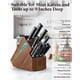 thumbnail image 2 of Bloque de almacenamiento de cuchillos Cook N Home, madera de acacia, 20 ranuras, 2 of 6