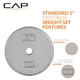 thumbnail image 3 of Juego de discos de peso CAP Barbell de hierro fundido estándar de 1 pulgada, 10 kg, 3 of 5