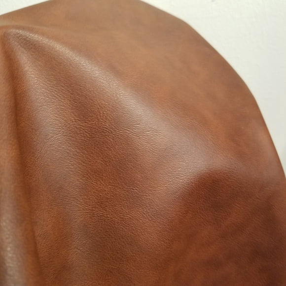 Tela NAT Leathers, coñac, marrón rústico, bicolor, vegano, 0,9 mm