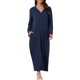 thumbnail image 1 of INSPIRE CHIC Bata con Capucha para Mujer con Cremallera, Manga Larga, Largo Completo, Sudadera, Camisón con Bolsillos, Vestido de Descanso Suave M Azul Marino, 1 of 6