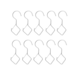 Magideal - 10 Ganchos En Forma De S Para Colgar Ollas De Cocina, Resistentes Al Viento, Multiusos, Para Armarios, Sartenes Y Bolsas De Utensilios De Cocina. Blanco