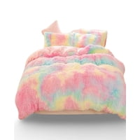 Gran Sol - Plumón Cubrecama Chiporro Peludo Grueso 2 Plazas Multicolor