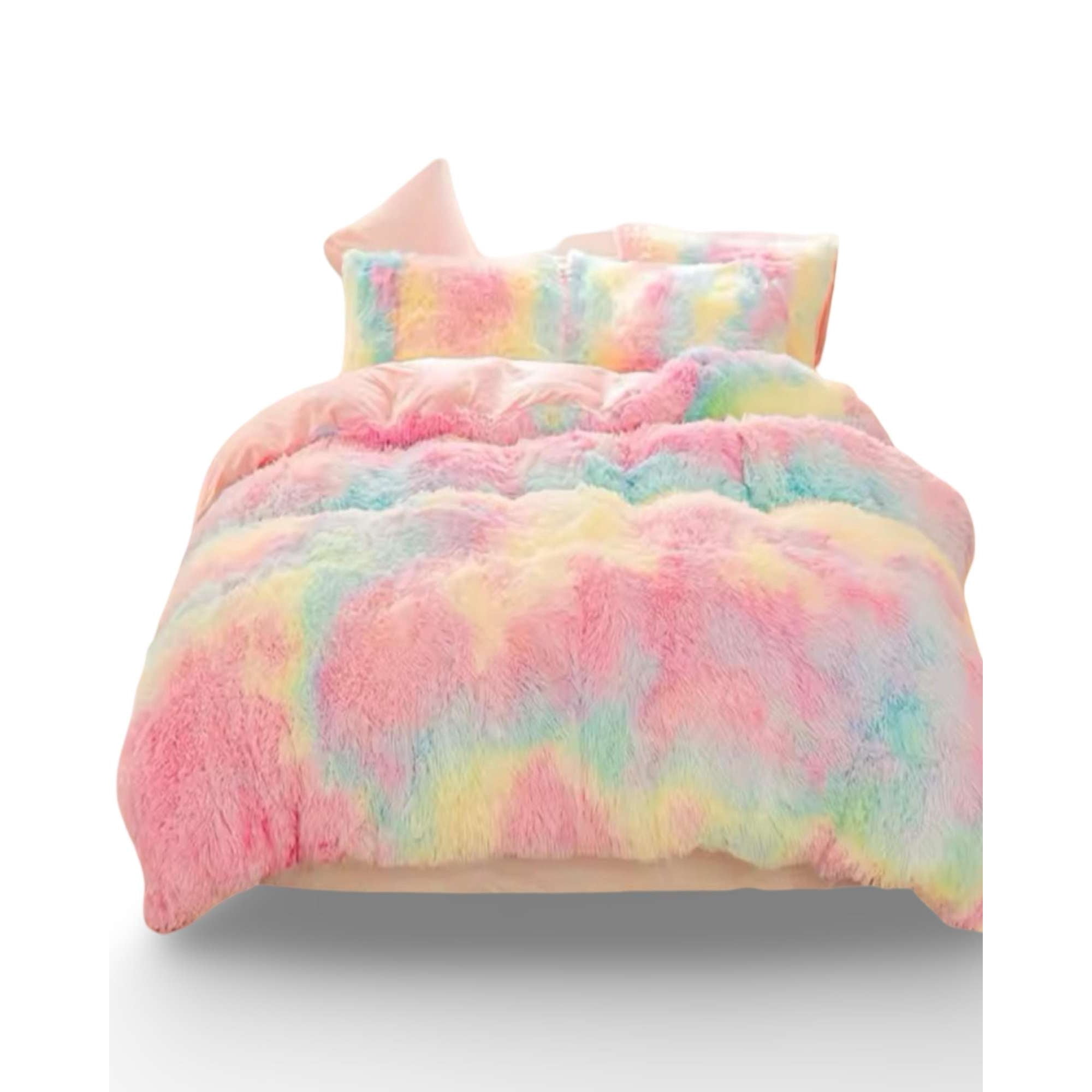 Gran Sol - Cubrecama Cubrecama Chiporro Peludo Grueso 2 Plazas Multicolor