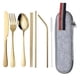 thumbnail image 1 of Travel in Style with our 8-Piece Stainless Steel Portable Utensils Set - Knife, Fork, Spoon, Chopsticks, Cleaning Brush, Straws, and Portable Case, 1 of 5