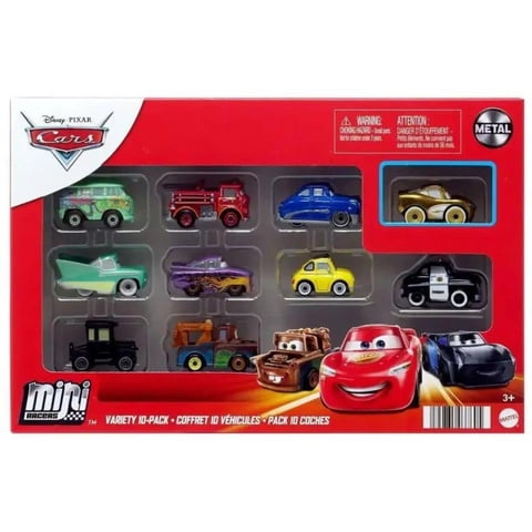Minicarreras De Metal Toy Mattel Disney Cars, Paquete De 10 Unidades Con Rust-Eze