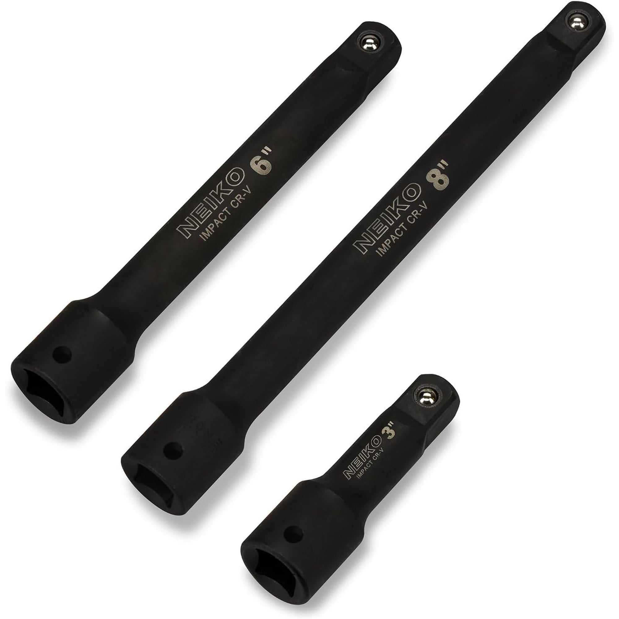 Juego De Barras De Extensión Impact Neiko 00237a, Tracción De 1/2 Pulgada, 3 Piezas
