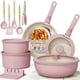 thumbnail image 1 of Juego de Utensilios de Cocina Astercook 21 Unidades Cerámica Antiadherente Rosa, 1 of 3