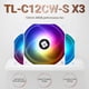 thumbnail image 2 of Ventilador CPU Thermalright TL-C12CW-S X3 120 mm blanco ARGB 1550 RPM, 2 of 9