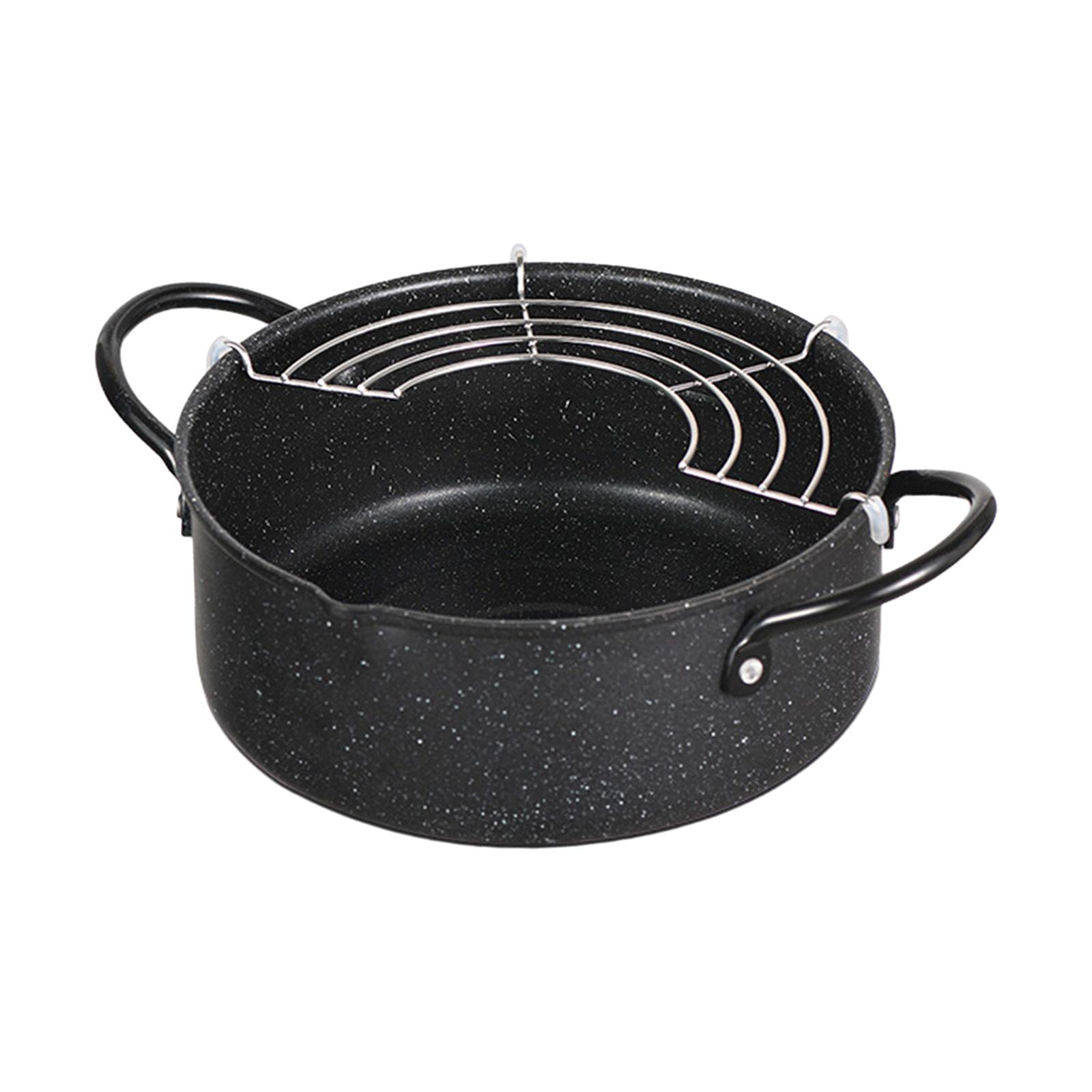 Magideal - Olla De Hierro Para Freír Japonesa, Herramientas De Cocina, Escurridor De Aceite, Utensilios De Cocina Pequeños Fáciles De Limpiar, Tempura Doméstica