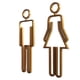 thumbnail image 5 of Señal inodoro para hombres y mujeres, señal símbolo inodoro para coración, tienda, parques, centro commerce business, Hot , Oro, 5 of 5