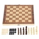 thumbnail image 2 of Ajedrez Y Damas De Madera 3 En 1 Handcraft Backgammon Piezas De Ajedrez Juego De Viaje 24x24cm, 2 of 5