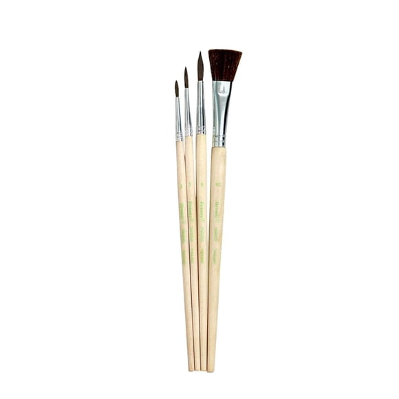 Set de cepillos Dynasty Brush, pelo sintético de camello, redondo y plano