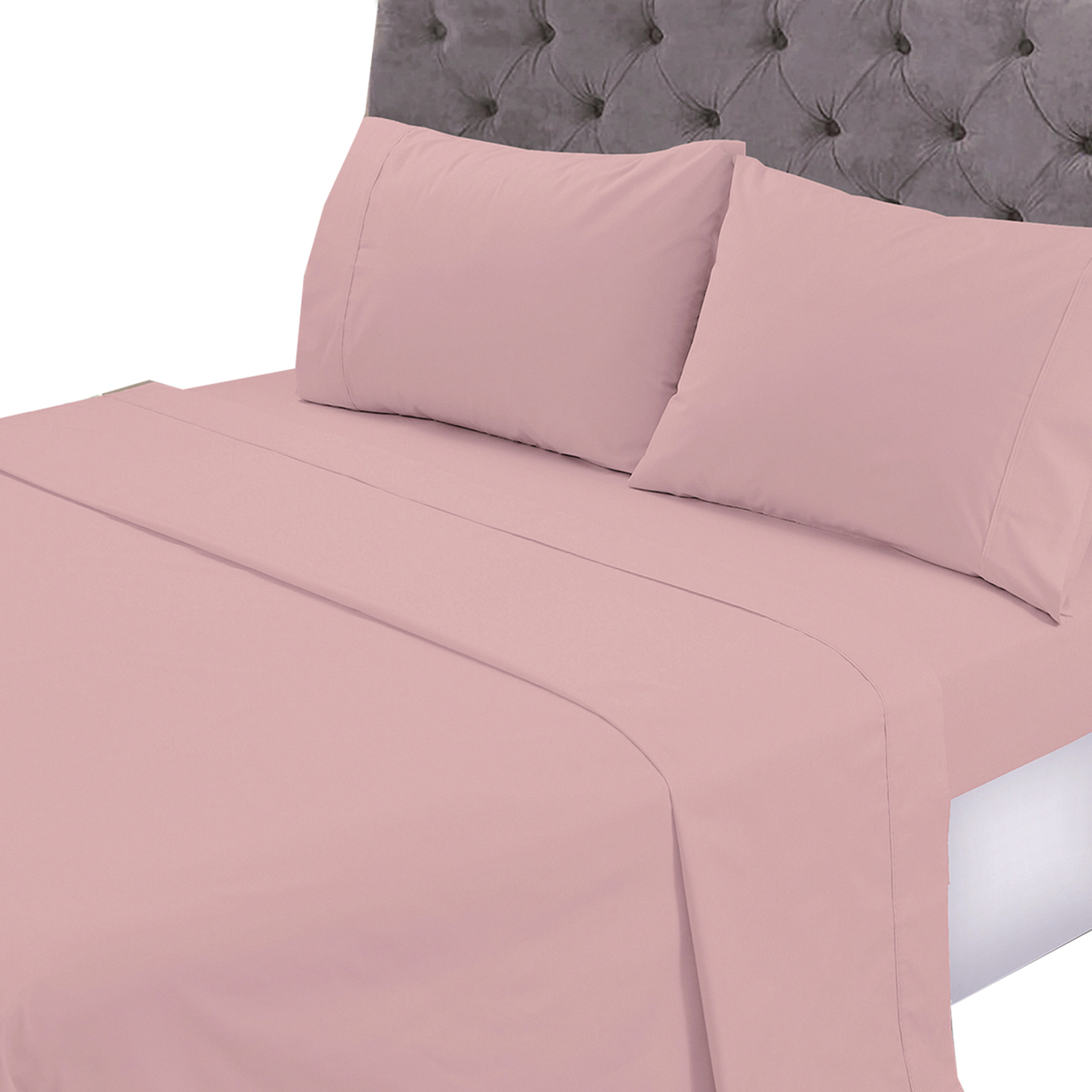 Mallorca - Juego De Sábanas T144 Lisa Palo Rosa King