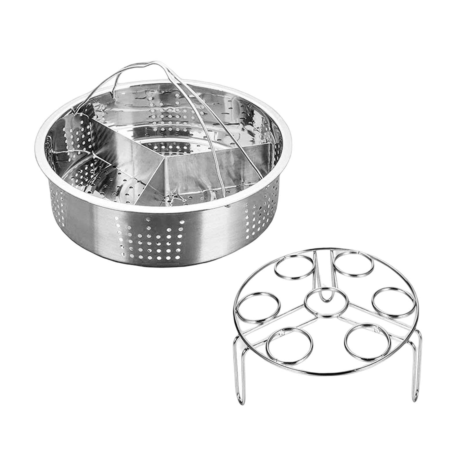 Magideal - Cesta De Para Olla A Presión Instantánea, Juego De Accesorios Para Olla De 5/6/8 Cuartos De Galón, Inserto De Colador De Acero Inoxidable,