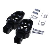 Ioensy - Pedales Para Reposapiés De Motocicleta, Duraderos, Antideslizantes, De Aleación De Aluminio, Para Bicicleta Negra