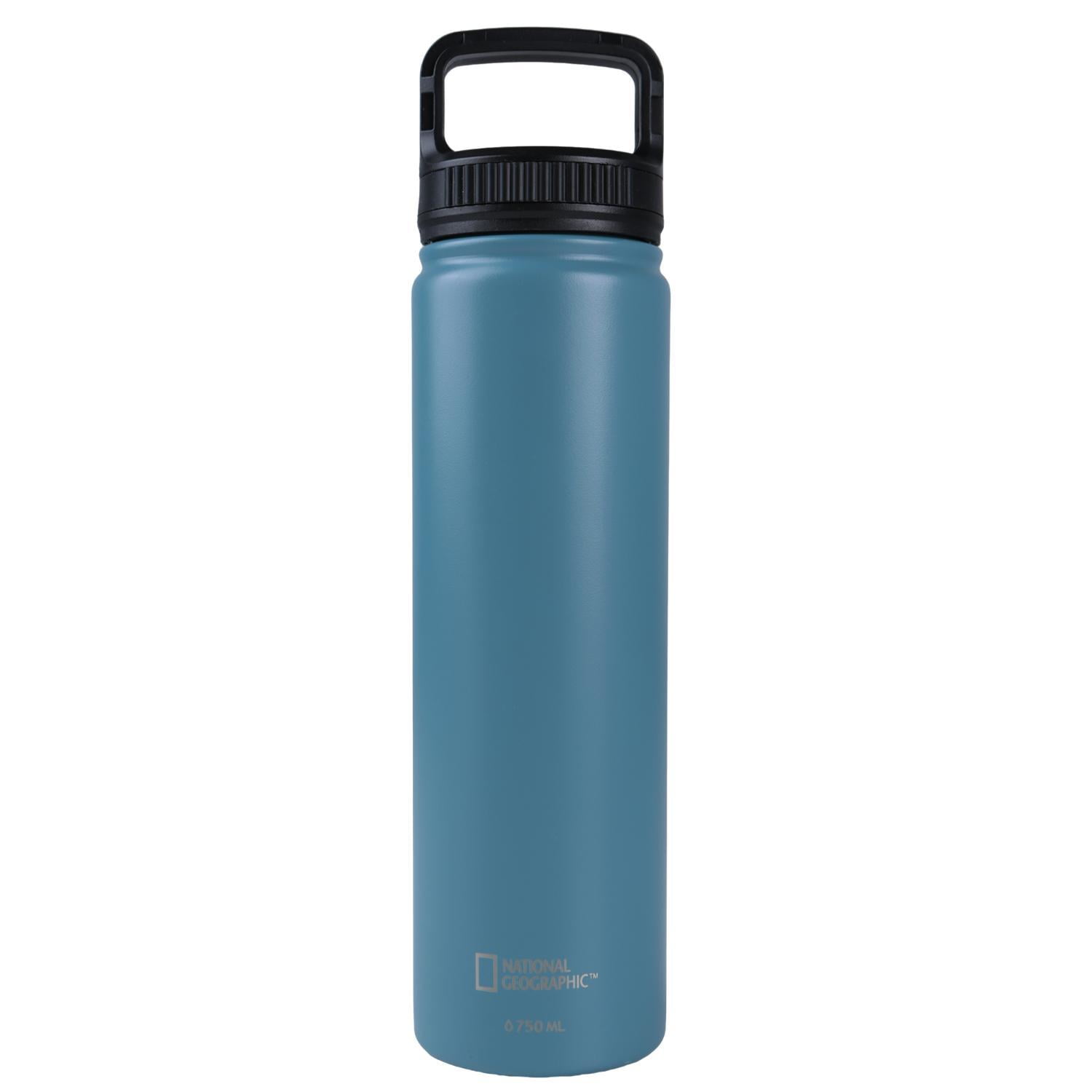 National Geographic - Botella Metálica Térmica Boca Ancha 750ml Azul Petroleo