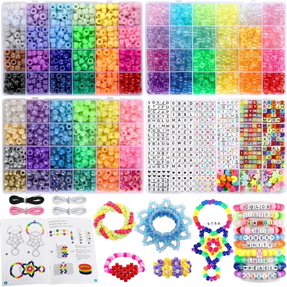 Cuentas Pony Funtopia 4026 pzs 72 colores 6x9 mm