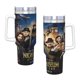 thumbnail image 4 of Noche en el Museo Vaso aislado de acero inoxidable con asa, diseño temático, regalo para familia, amigos y fans; incluye pajita y encaja en el portavasos estándar, 40 oz, 4 of 6