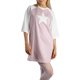 thumbnail image 1 of Jess de Meiko Vestido de Mujer Mangas Raglán Contraste 3/4 Estrellas Sobredimensionado Vestido Camiseta L Rosa, 1 of 6