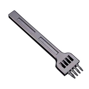 Magideal - Herramienta De Perforación De Puntas - Herramienta De Perforación De Agujeros Redondos De Cuero, Herramienta De Costura De Cordones Circulares , 6 Mm 4 Puntas
