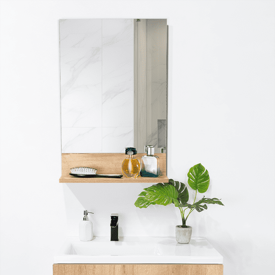 Tuhome - Espejo Lilo Rectangular Con Repisa 60x40x12 Cm