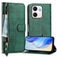 thumbnail image 1 of FOXDOCK Funda Tipo Cartera para Tecno Hot 9 Pro Cuero PU con Cremallera y Correa de Muñeca, Ranuras para Tarjetas, Soporte Plegable, Cierre Magnético, 1 of 5