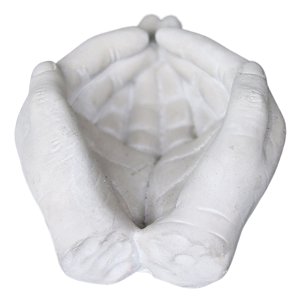 Ioensy - Maceta Moderna De Cemento Con Forma De Palma Para Escritorio, Oficina, Mesa, 20 Cm X 17 Cm X 9 Cm