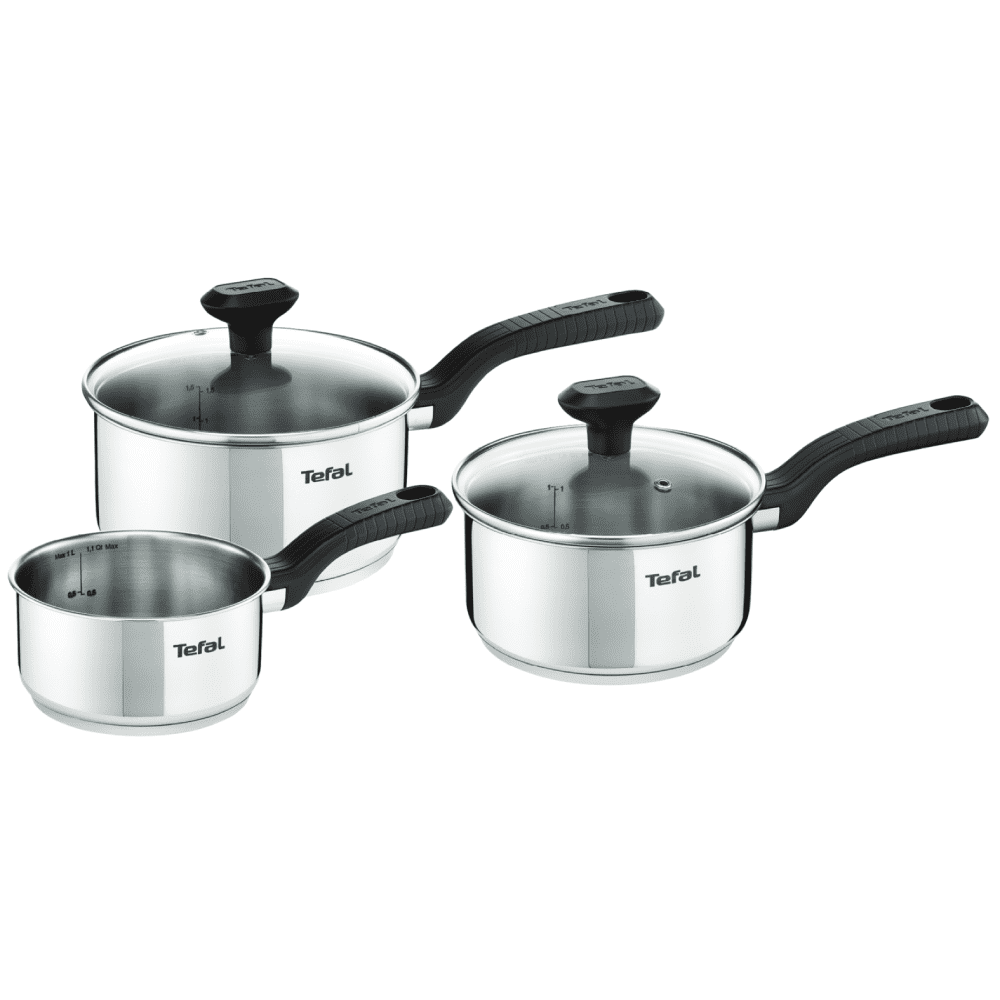 Set de Ollas Acero Inoxidable 5 Piezas Comfort Max Tefal