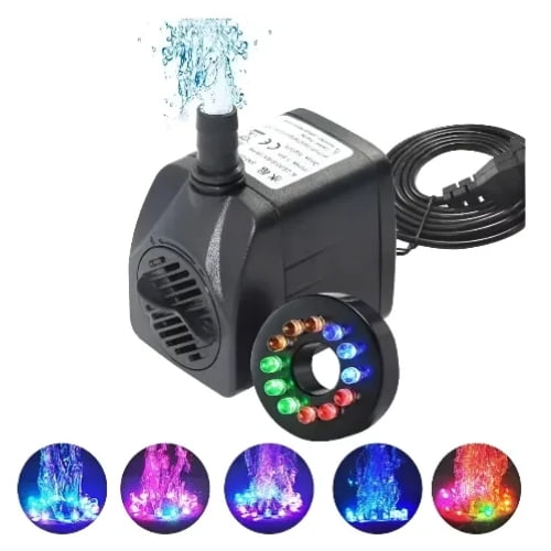 Bomba De Agua Sumergible 12 Luces Led Pileta Acuario Koi