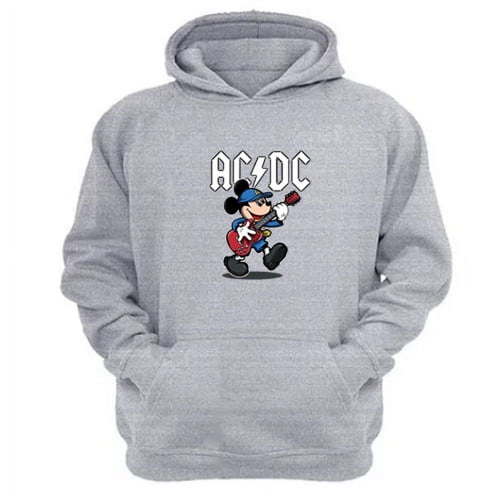 Genérico - Poleron Canguro Raton Acdc Gris Claro Talla L Unisex