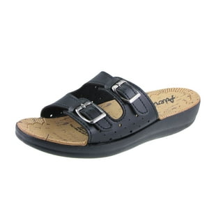 Sandalia Descanso Negro Vía Franca