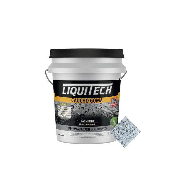 Pintura impermeabilizante Cauchogoma Liquitech Gris 20 Lts.