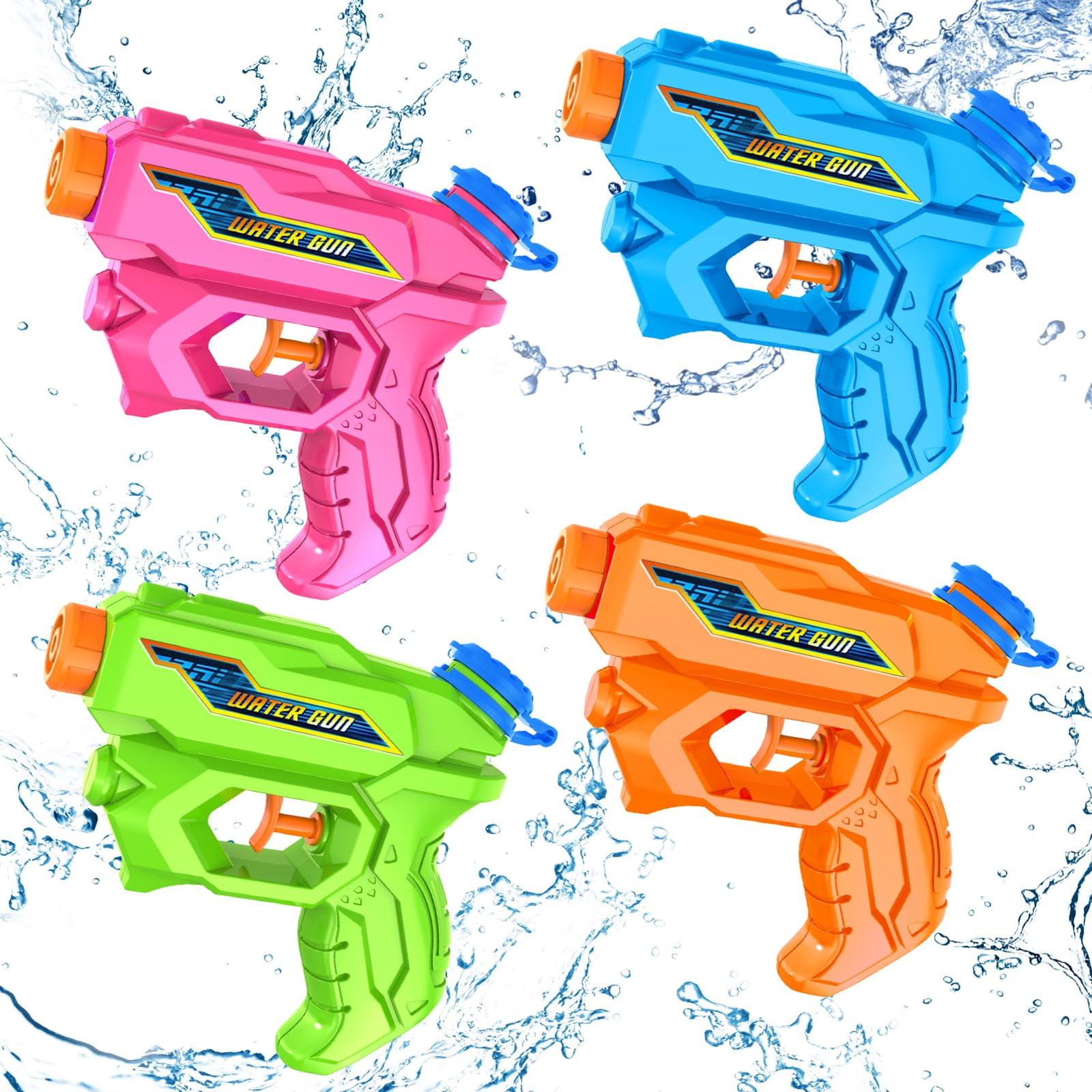 Water Guns Hozhoy, Paquete De 4 Minipistolas De Agua Para Niños