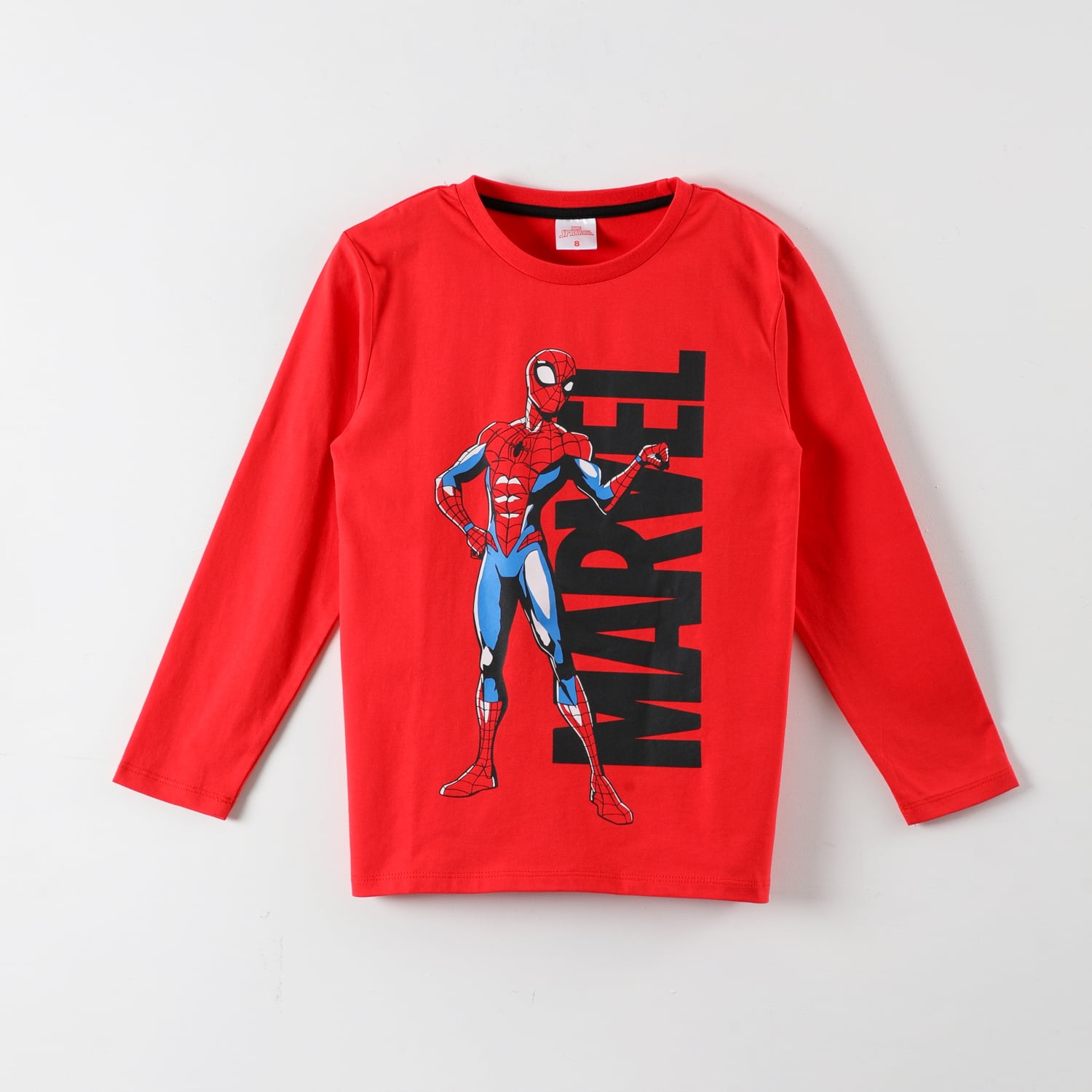 Polera Manga Larga Niño Spiderman Posiciòn Rojo Marvel Lider