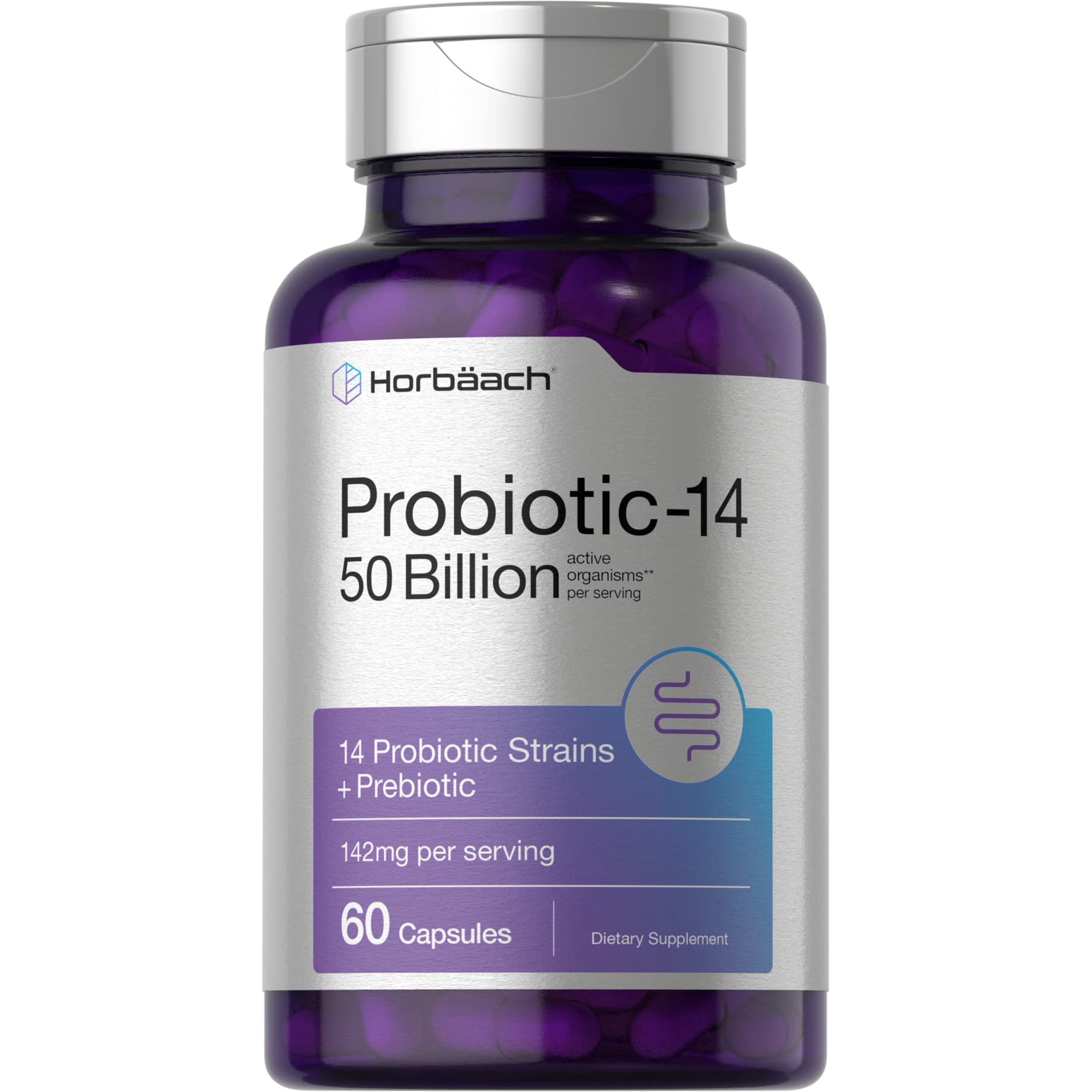 Complemente los probióticos Horbäach con prebióticos 60 cápsulas | Lider