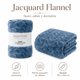 thumbnail image 1 of Manta Martiné Flannel Jacquard Ondas 127x152 cm Azul acero, 1 of 3