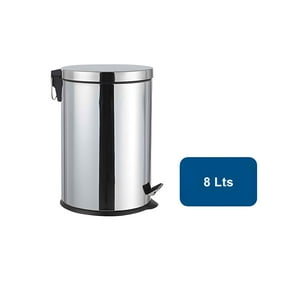Basurero Ac.Inox. Con Pedal Y Balde Interior 8Lts - Taumm