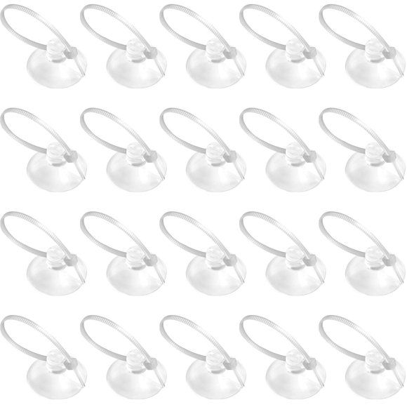 Ventosas FEBSNOW 2,5 cm – Pack de 20 con bridas de cable